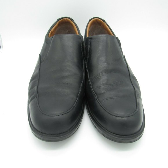 Clarks Mens Size 10.5 Gabson Step 26102900 Black Leather Slip On Loafers Shoes main image 8